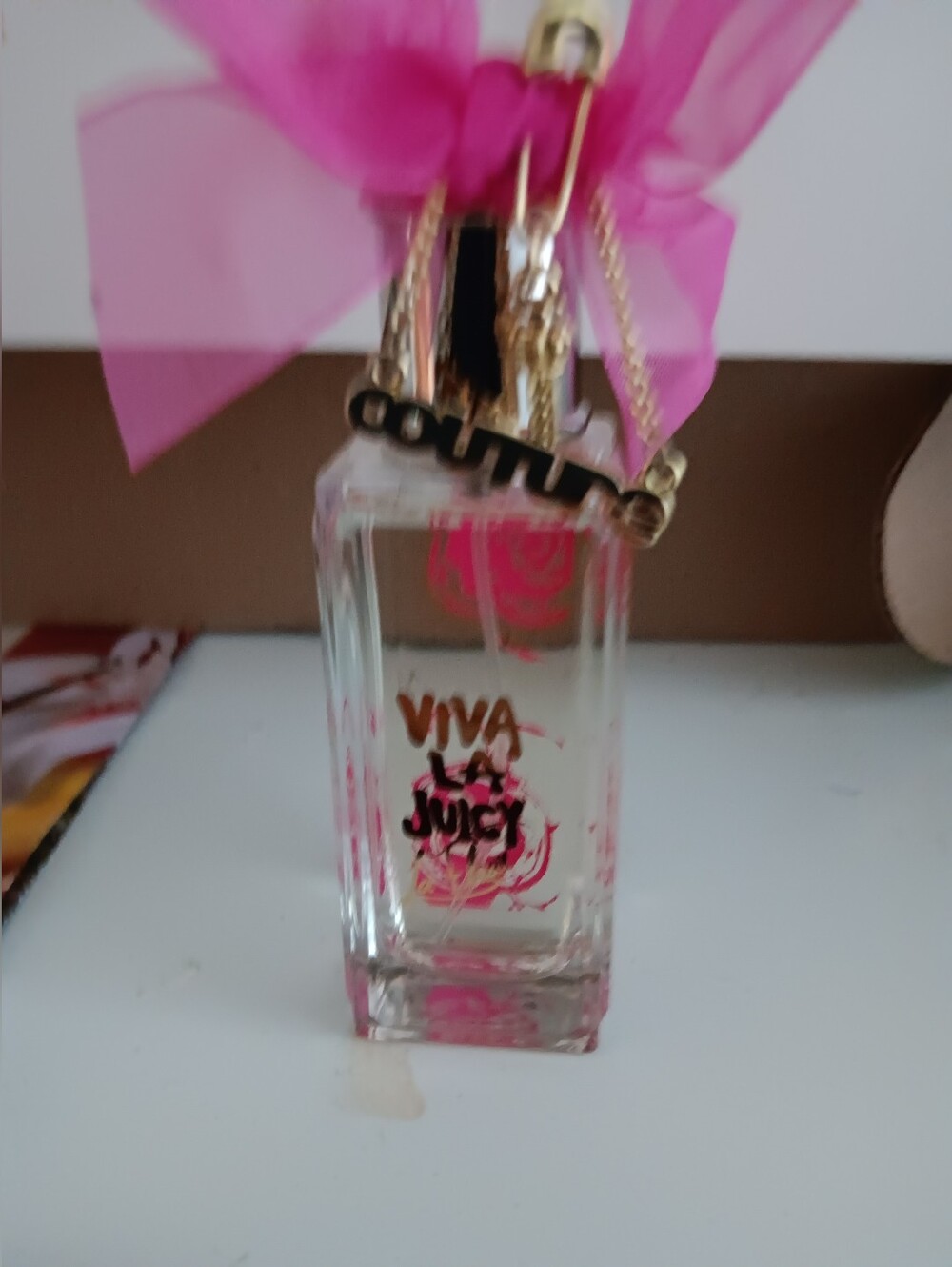 Juicy Couture Viva La Juicy Pink-Accented Perfume Bottle 1.3oz.